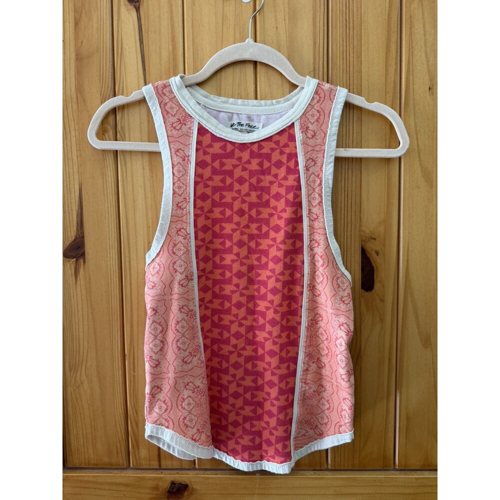 We the Free Free People Women's Pink Too Hot To Handle Tank Top Size M